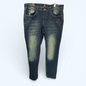 True Indigo Men's Tapered Stretch Jeans 34x32 (34x31)